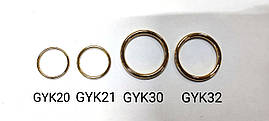 Кільце для білизни з гальванічним покриттям  GYK золото, метал 8-32 мм
