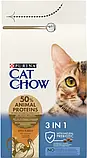 Сухий корм для дорослих котів Purina Cat Chow Feline 3-in-1 з формулою потрійної дії, з індичкою 1.5 кг, фото 2