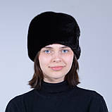 Жіноча норкова шапка з цільного натурального хутра "Козачка", фото 2