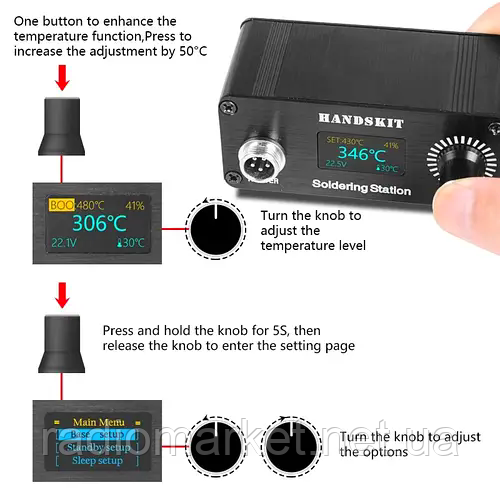 Микропаяльная станция HandsKit T12D - фото 3 - id-p1822427946