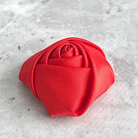 Декоративная атласная роза 3,5 см - красный КР