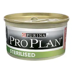 Вологий корм Purina Pro Plan Sterilised для кастрованих котів, Лосось 85 г (7613033568558)