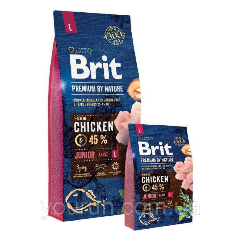 Brit Premium Dog Junior L для цуценят і молодих собак великих порід 15кг