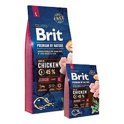 Brit Premium Dog Junior L для цуценят і молодих собак великих порід 15кг