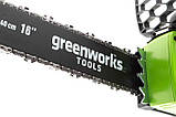 Ланцюгова пила акумуляторна Greenworks GD40CS40 без АКБ і ЗП, фото 2