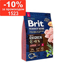 Brit Premium Dog Junior L для цуценят і молодих собак великих порід 3 кг