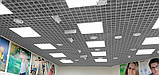 Гратчасті підвісні стелі ГРИЛЬЯТО 150х150 сірий металік, фото 8