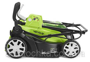 Газонокосарка акумуляторна Greenworks G40LM35K2 з АКБ 2 Ah і ЗП, фото 2