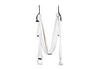 Гамак для йоги с регулирующими веревками Comfort 280 x 180 см белый