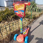 Дитячий триколісний самокат Disney із сумочкою