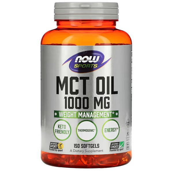 Олія МСТ (MCT Oil) NOW Foods, 1000 мг 150 гелевих капсул