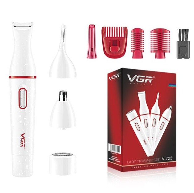 Тример для носа та тіла VGR Lady Trimmer Set 4в1 V-725, фото 1