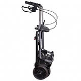 Ролер сталевий складаний із кошиком із пластиковим лотком і з тримачем для тростини OSD-RB-91040RW, фото 3