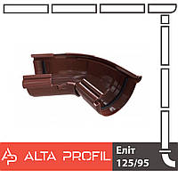 Угол желоба регулируемый Альта-Профиль Элит 120-145 градусов 125 мм коричневый