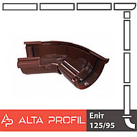 Кут жолоба регульований Альта-Профіль Еліт 120-145 градусів 125 мм коричневий
