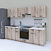 Бюджетна сучасна кухня 2.6 м, готовий модульний кухонний гарнітур у стилі лофт 260 см Opendoors, фото 4