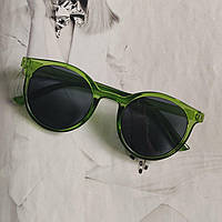 Детские круглые стильные очки солнцезащитные Зеленый
