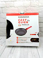 Сковорода з антипригарним покриттям Kasanova Easy Click зі з'ємною ручкою 26 см, Італія