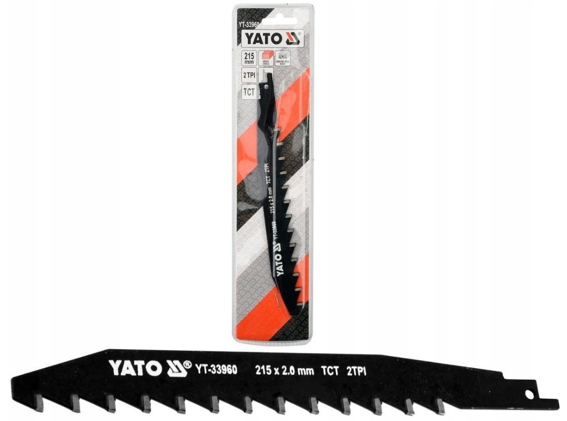 Полотно Для Сабельної Пилки по Газобетону 215 мм 2TPI YATO (YT-33960)