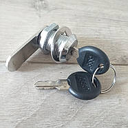 Циліндричний меблевий замок безпеки 555 для стійок/шафів/поштових ящиків 103-20 Сріблястий (KG-7568), фото 2