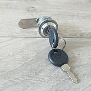 Циліндричний меблевий замок безпеки 555 для стійок/шафів/поштових ящиків 103-20 Сріблястий (KG-7568), фото 3