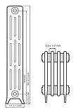 Чавунний ретро радіатор DERBY M 800/144, фото 4