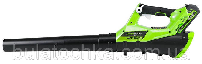 Повітродувка акумуляторна Greenworks G40ABK2 з АКБ 2Ah і ЗП, фото 2