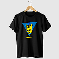 Черная патриотическая футболка унисекс Украина