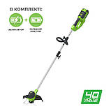 Тример акумуляторний Greenworks G40LTK2 з АКБ і ЗП, фото 3