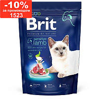 Brit Premium Cat Sensitive Lamb-Сухой корм с ягнёнком для взрослых котов с чувствительным пищеварением 300гр