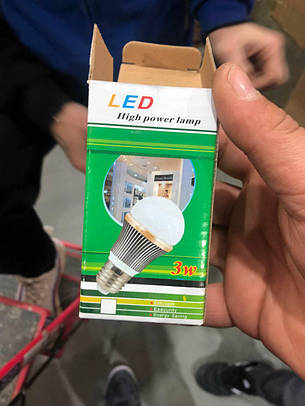 Світлодіодна лампа LED 3 Вт/220 В Енергоощадна лампочка ⁇ Led лампа E27, фото 3