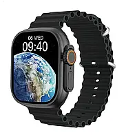 Умные смарт-часы Apple Watch MT8 Ultra 49mm Black с магнитной зарядкой и голосовым вызовом черный с ремешком
