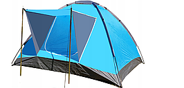 Туристичний 4-містний намет з чохлом Maverick SDH103 для кемпінгу синій