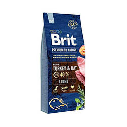 Brit Premium (Брит Преміум) Dog Light Turkey &Oats - Корм для собак з надмірною вагою 15 кг