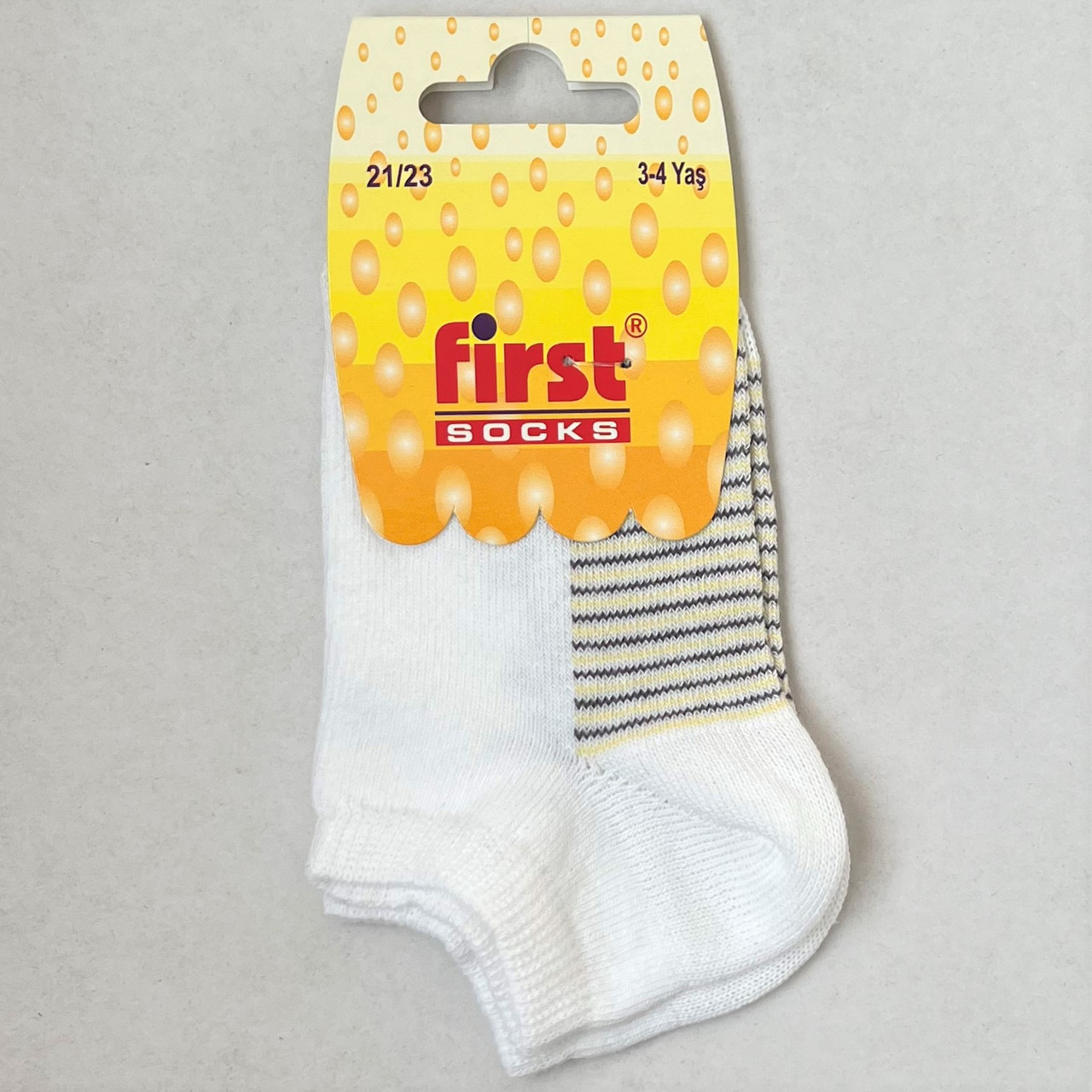 Дитячі короткі шкарпетки First Socks білі