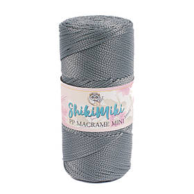 Трикотажний шнур поліпропіленовий PP Macrаme Mini, колір Сірий