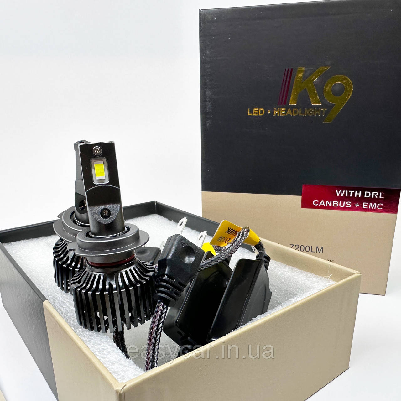 LED H7 (5500K) Світлодіодна лампа, K9 60 W 14400 Lm CANBUS, фото 1
