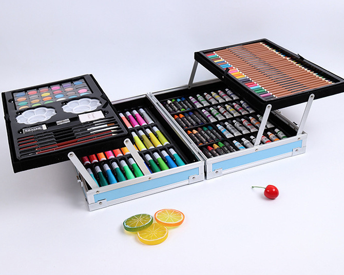 Набор художника для рисования (145 ед), Детский чемодан для творчества ...