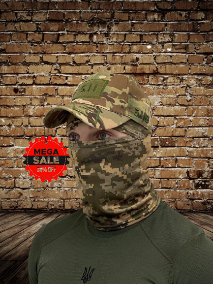 Тактична кепка чоловіча бейсболка мультикам, зсу кепка військова камуфльована, армійська кепка солдатська