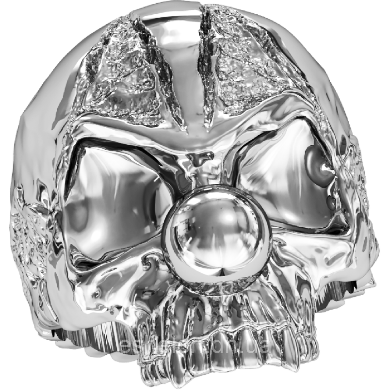 Кільце Срібне Череп Клоун, фото 1