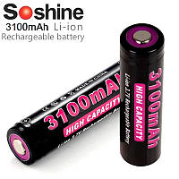 Акумулятор Soshine 18650 Li-Ion 3100 mAh захищений