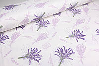 Ткань с тефлоном для обивки мебели для штор покрывал чехлов скатертей Турция Букет лаванды сиреневый