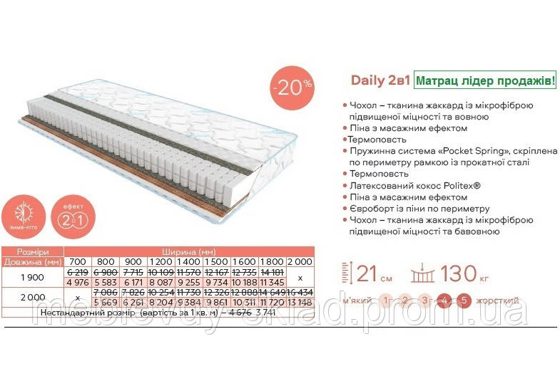 Матрац Daily 2 в 1