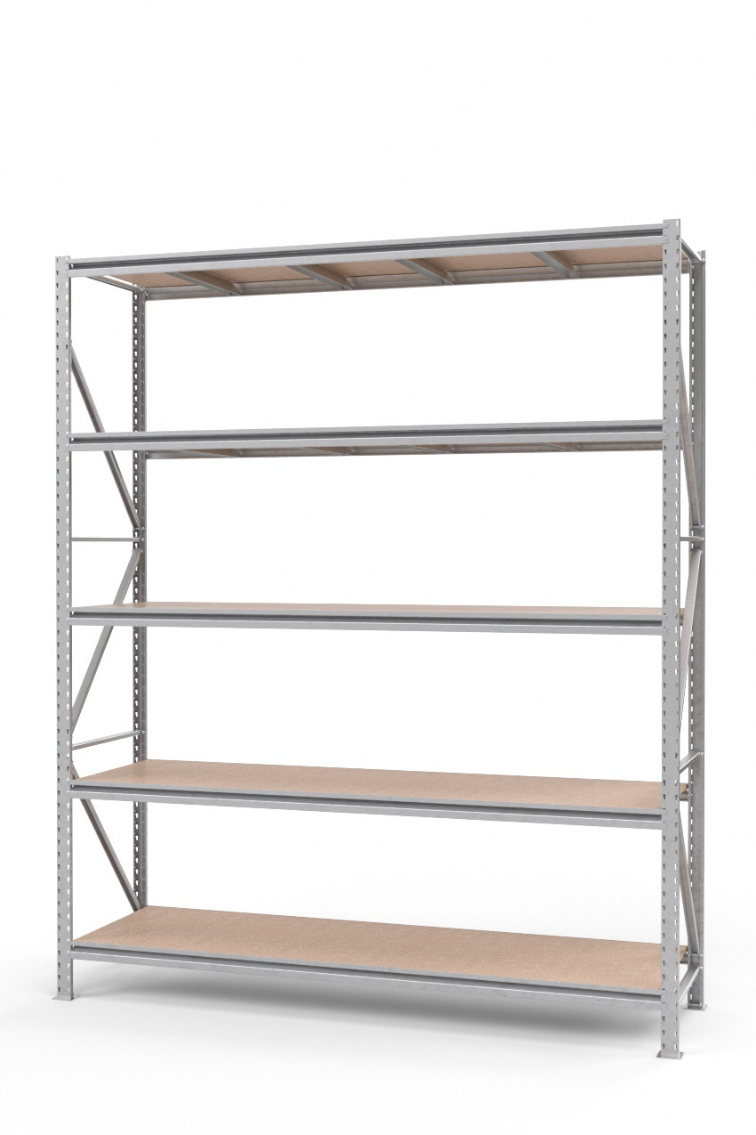 Стелаж для складу, архіву, магазину. SN п. 2500х2480х500 мм оц 5 ярусу оц полиця ДСП, фото 1