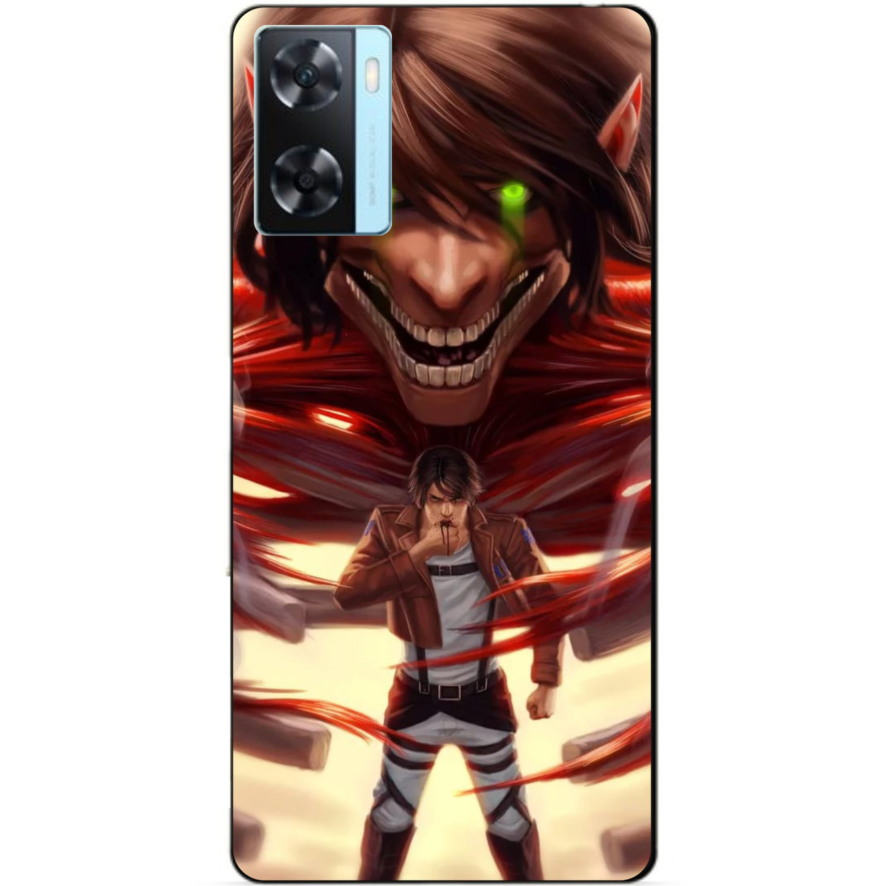 Силіконовий бампер чохол для Oppo A57s з малюнком Attack on Titan