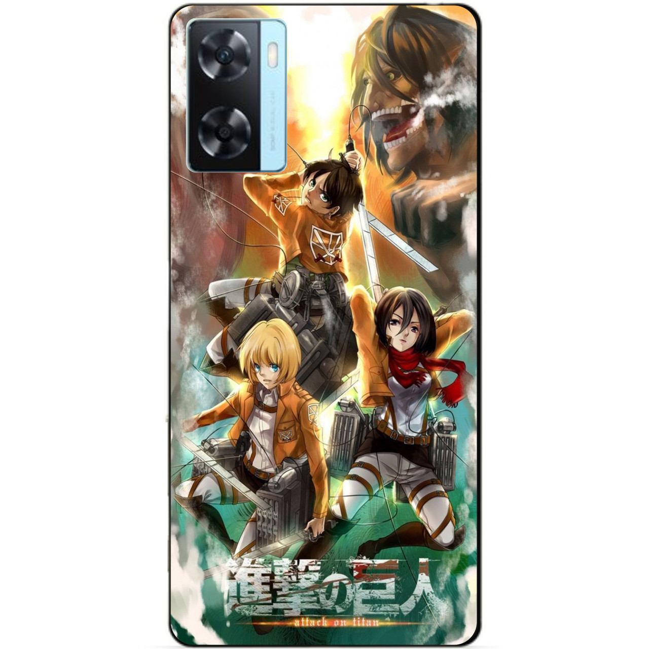 Силіконовий бампер чохол для Oppo A57s з малюнком Атака на Титанів