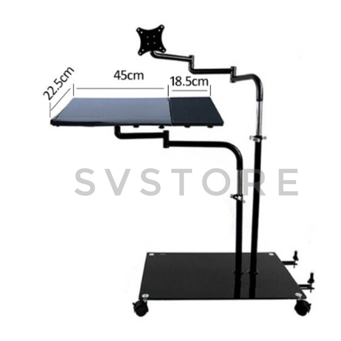 Напольная подвижная подставка-стол для ноутбука или клавиатуры и мыши ...