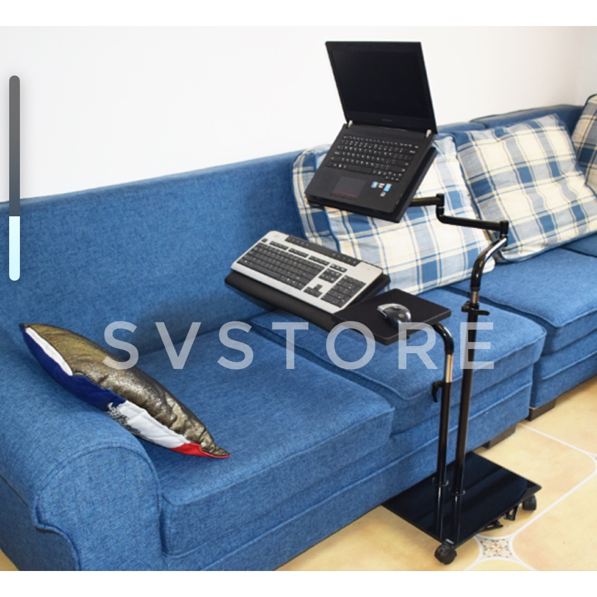 Напольная подвижная подставка-стол для ноутбука или клавиатуры и мыши ...