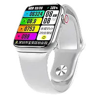 Смарт Часы GS8 Pro Max серый Series 8 Apl Watch, голосовой вызов, уведомления, шагометр безрамочный экран