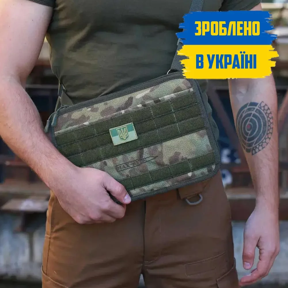 Тактичний чохол для планшета 8 дюймів PILOT через плече мультикам під планшет із тканини MSV